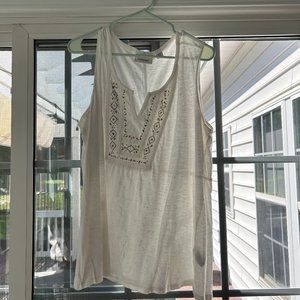 White top with gold sequence from The Avenue Size 18/20 sleeveless